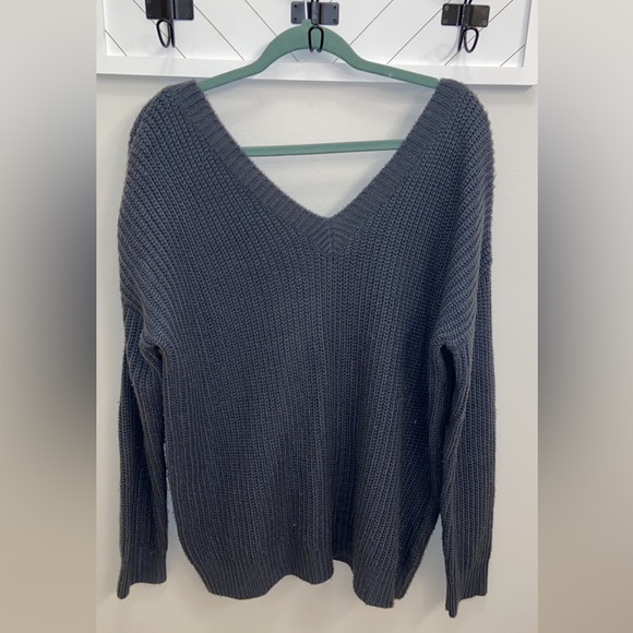 Sweater with Lace-Up Back - Picture 3 of 3